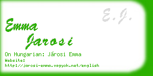 emma jarosi business card