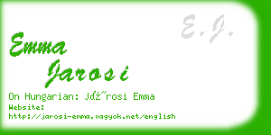 emma jarosi business card